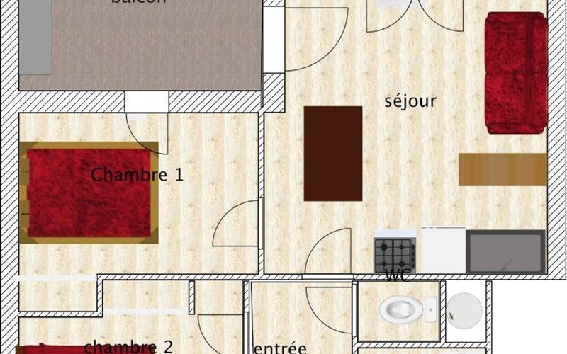 Appartement 4 personnes - Les Granges d'Arvieux n°212 Location Appartement 4 personnes - Les Granges d'Arvieux n°212 à ARVIEUX