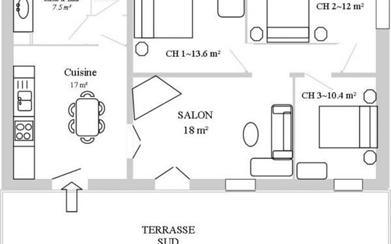 Gîtes de France N°1208 (Chez Gérard) Location Gîtes de France N°1208 (Chez Gérard) à BARCILLONNETTE