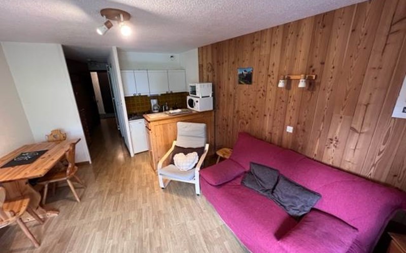 studio avec grand balcon face à la Meije Location studio avec grand balcon face à la Meije à LA GRAVE